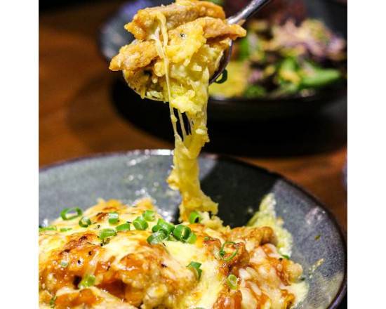 Chinese Bake Pork Chop Rice 港式焗芝士茄汁猪扒饭